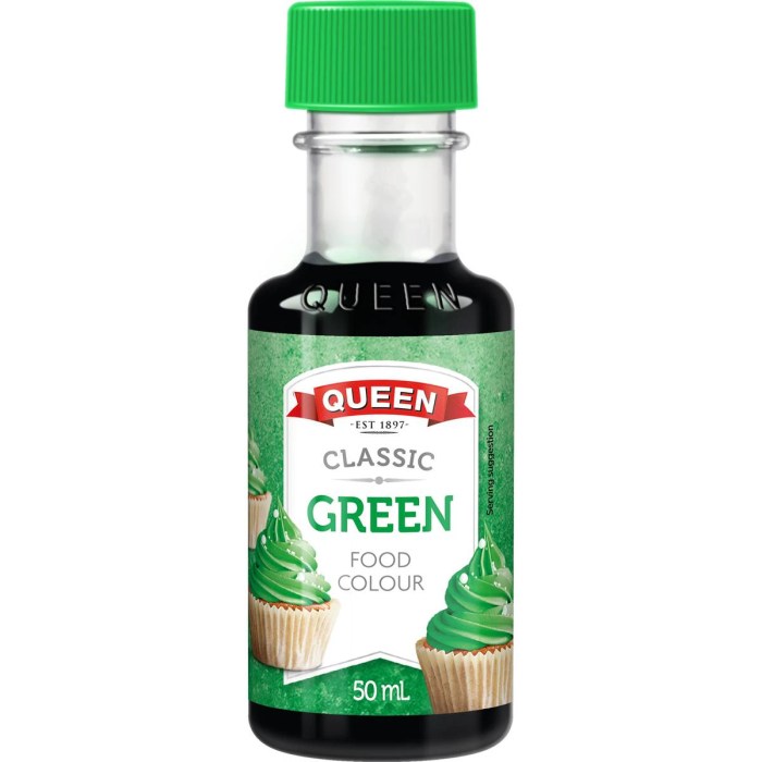 Green food coloring number