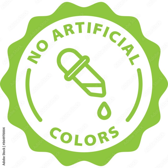 No artificial dye food coloring