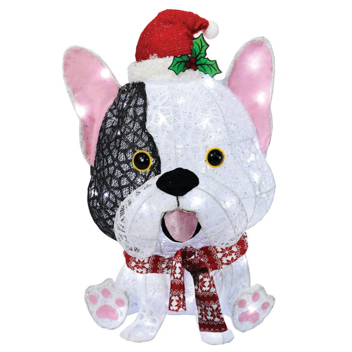 French bulldog christmas decor