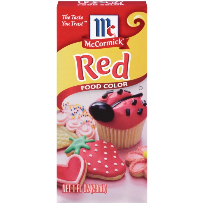 Red food coloring allergy