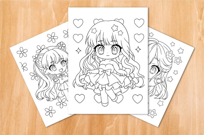 Anime chibi coloring pages