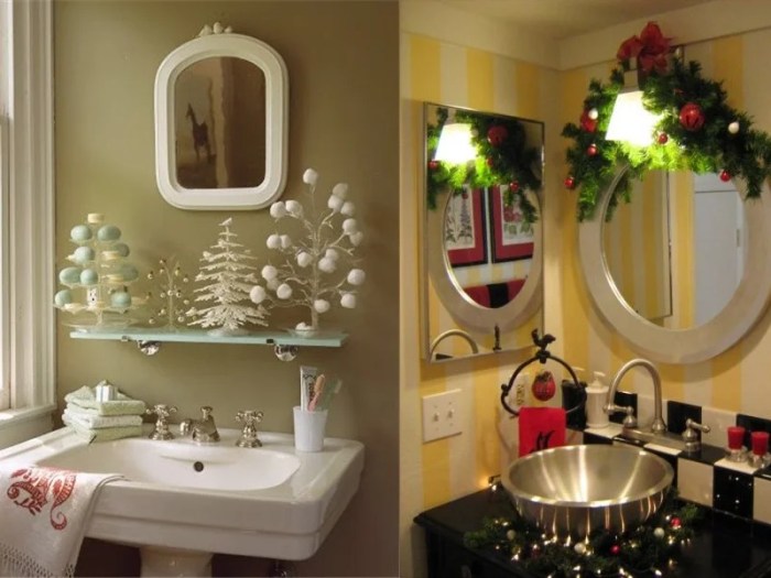 Christmas decor for bathroom