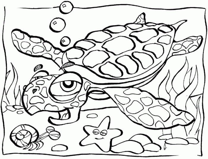 Calming ocean animal coloring for students printable