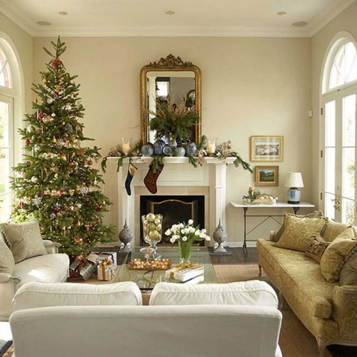 Christmas room living traditional decor decorate beautiful ways festive