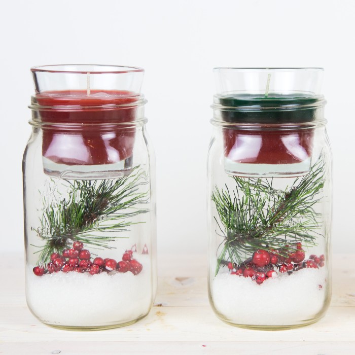 Christmas mason jar decor