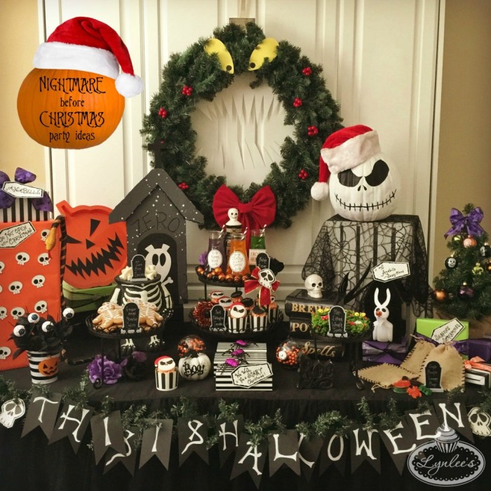 Nightmare before christmas party decor