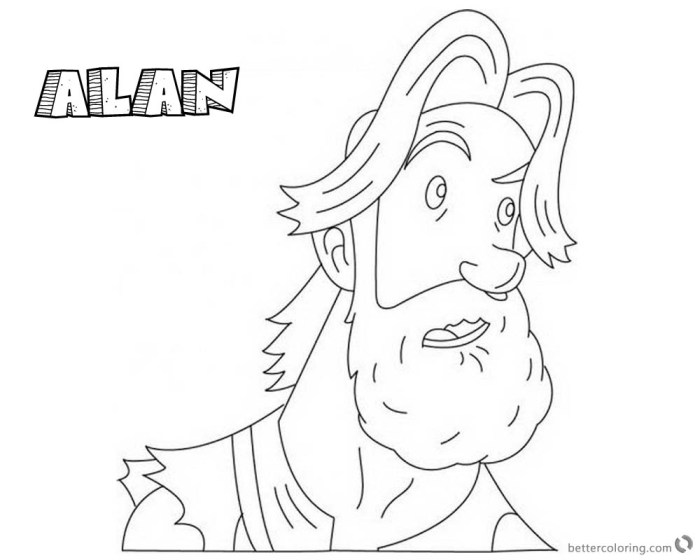 Coloring sheet of jujmanji animals