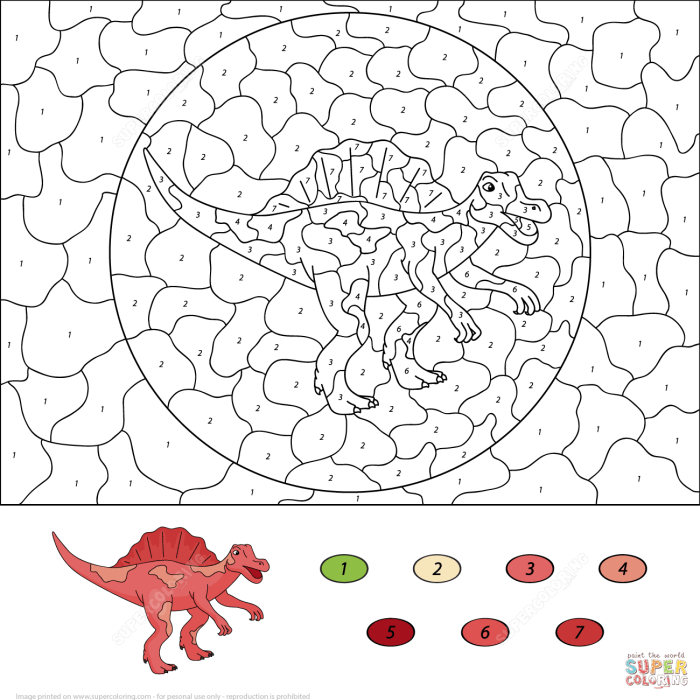 Color by number coloring pages animals