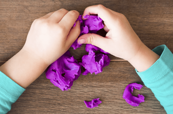 Purple icing with food coloring