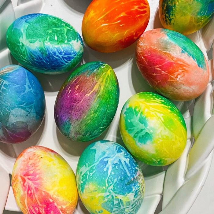 Dye eggs with rice and food coloring