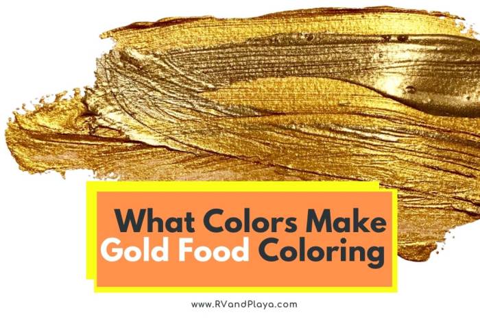 What colors make gold food coloring