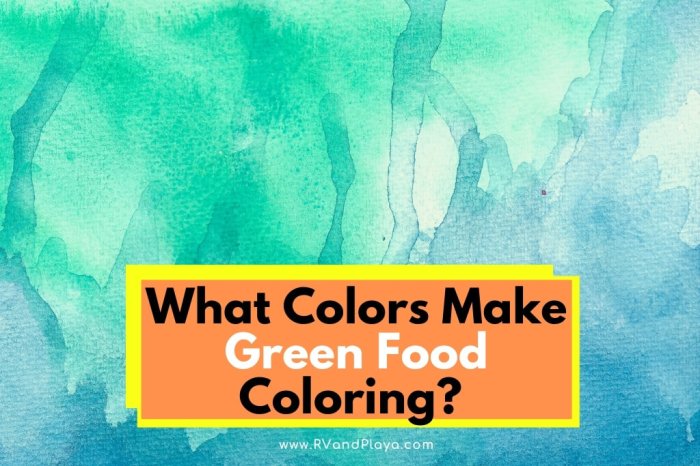 What makes green food coloring