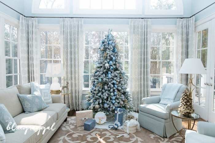 Light blue christmas decor