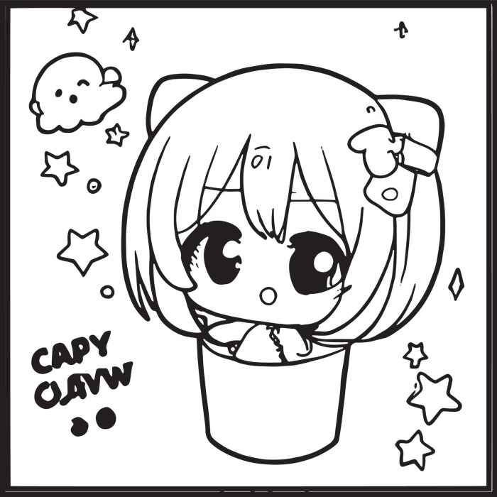 Anime chibi coloring pages