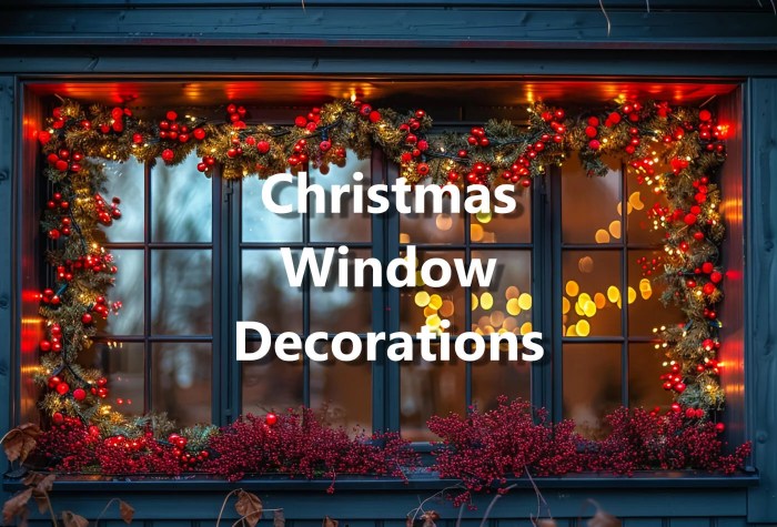 Christmas decor on windows