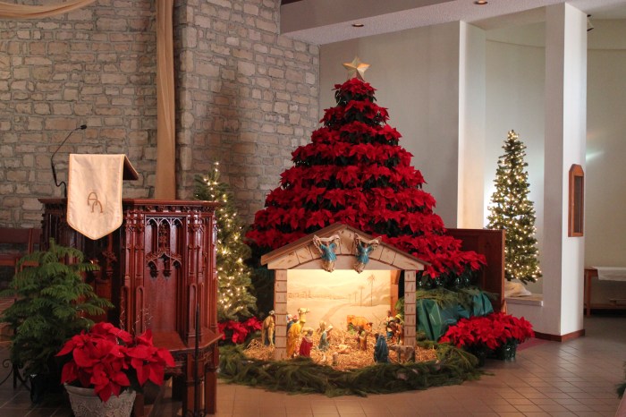 Church decor for christmas