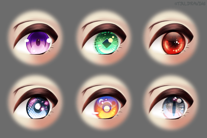 Fancy anime eye coloring