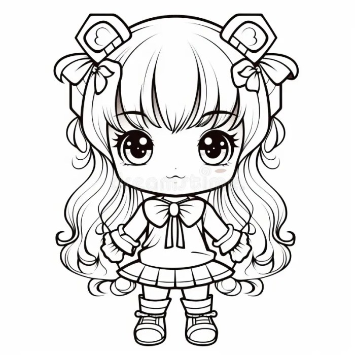 Anime chibi coloring pages