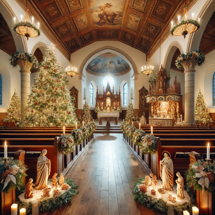 Church decor for christmas