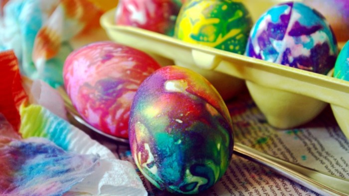 Dye eggs with rice and food coloring