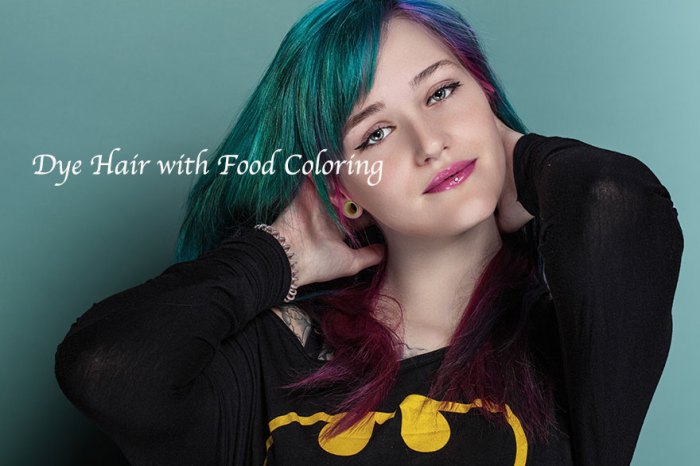 Food coloring hair dye