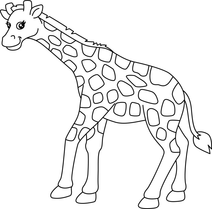 Coloring pages animals giraffe