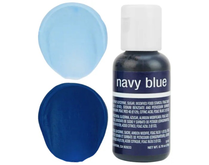 Food coloring navy blue