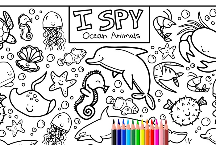 Coloring pictures of ocean animals