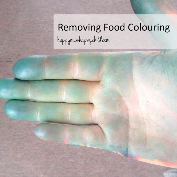 How to remove food coloring